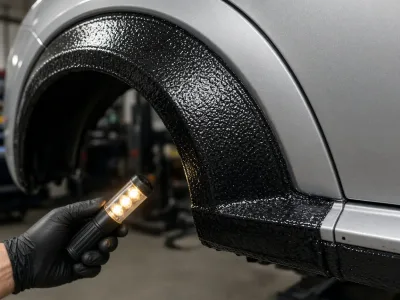 Свежий антикор колёсной арки легкового авто в Новополоцке